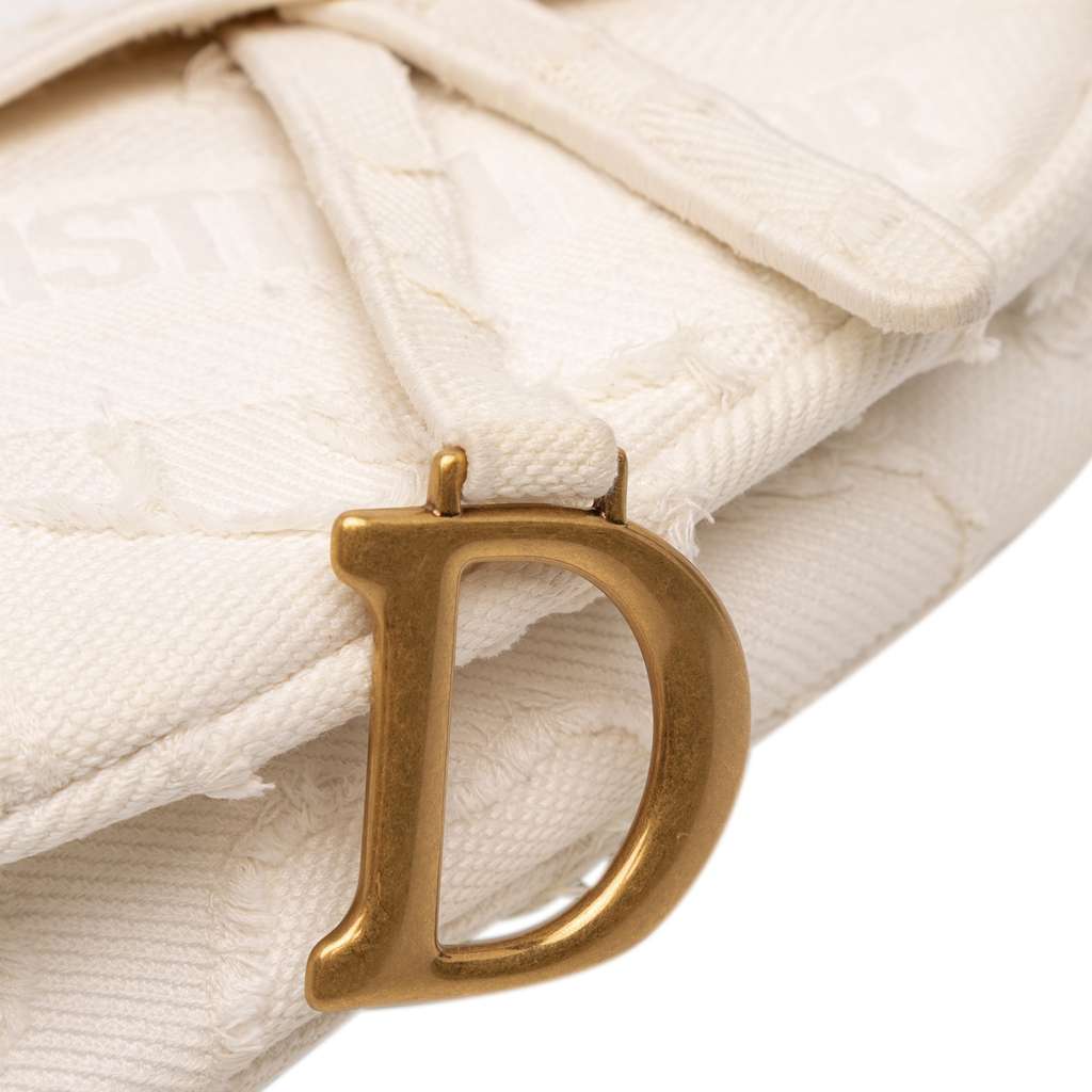 Dior Mini Canvas Embroidered Camouflage Saddle Bag - Detail 2