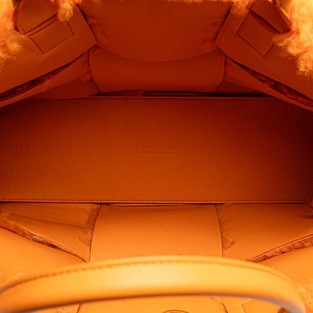 Bottega Veneta Small Shearling Intrecciato Arco Tote - 4