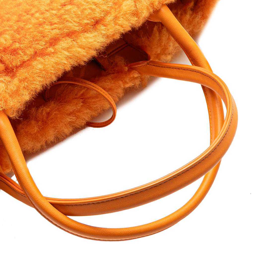 Bottega Veneta Small Shearling Intrecciato Arco Tote - Image 11