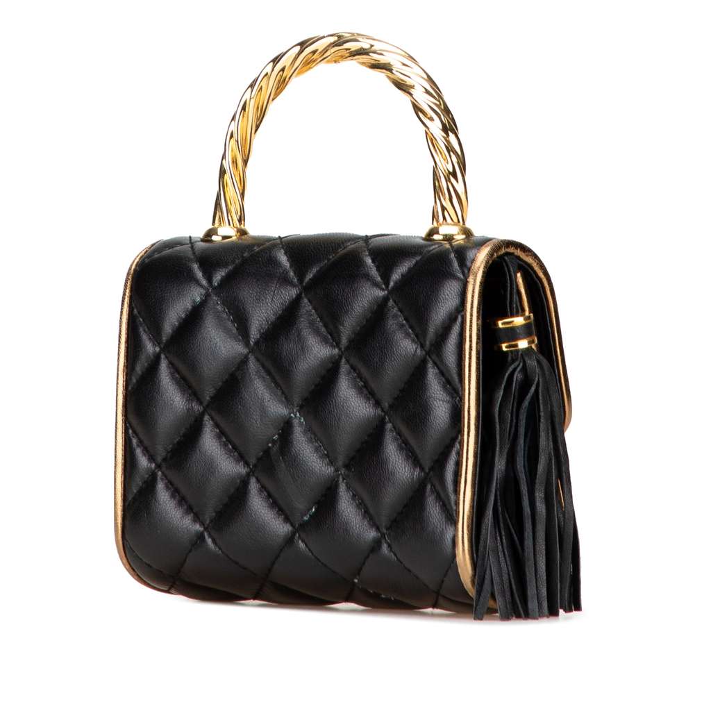 Givenchy Mini Quilted Leather Top Handle Bag - Back view