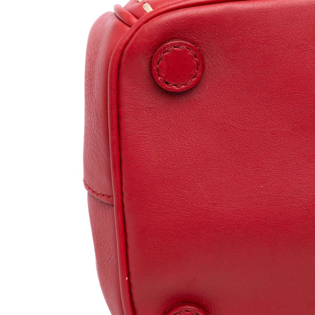 Prada Small Canvas and City Calf Hand Stitched Galleria Double Zip Satchel - Image 11