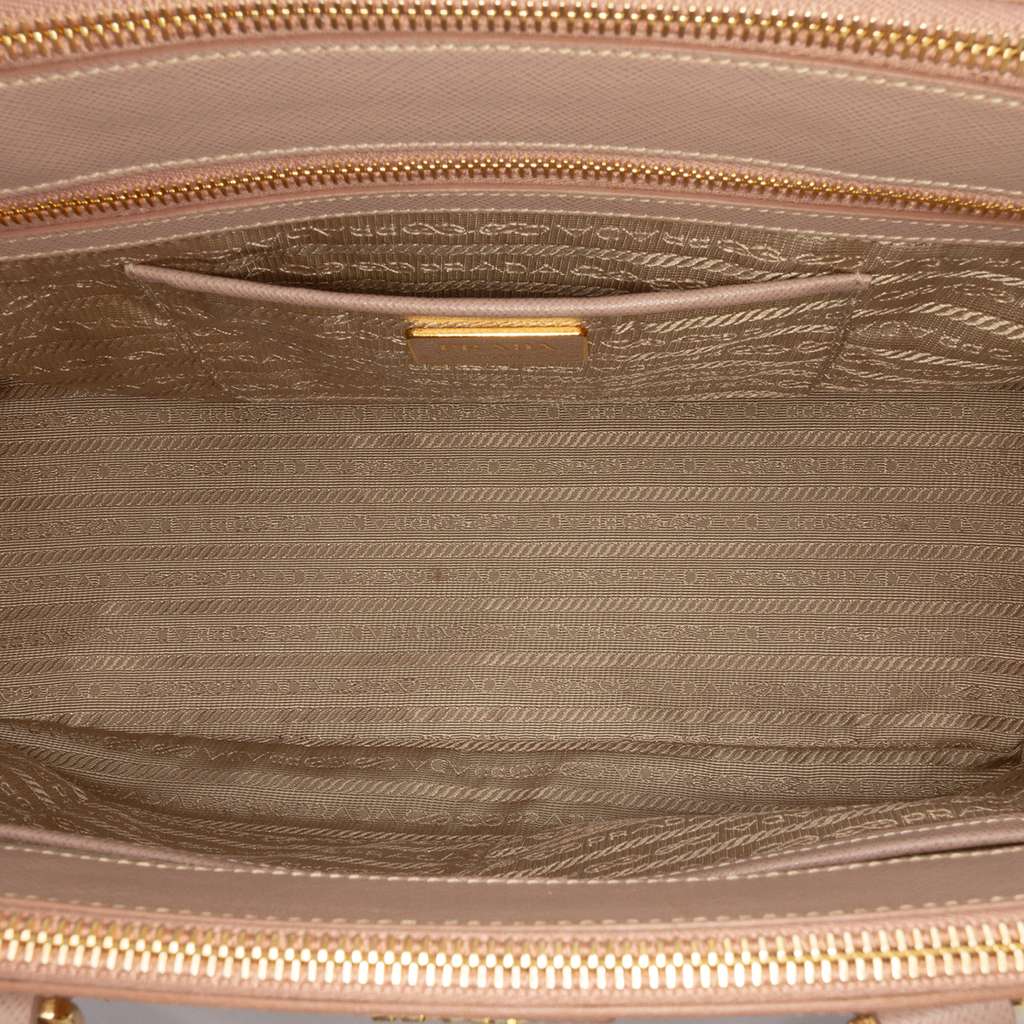 Prada Medium Saffiano Lux Galleria Double Zip Satchel - 4