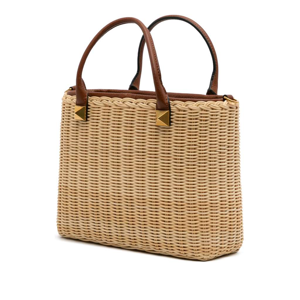 Valentino Wicker Vlogo Top Handle Bag - 2
