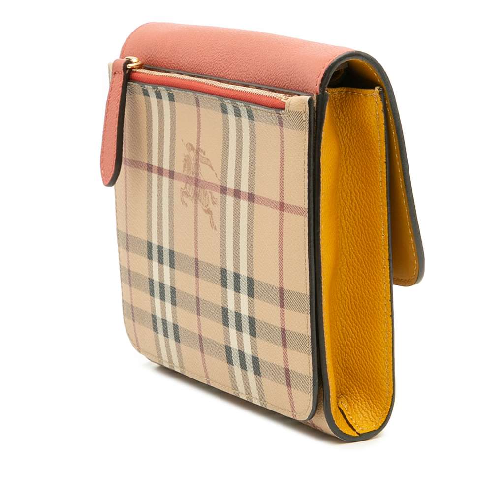 Burberry Haymarket Check Coated Canvas and Calfskin Loxley Crossbody - Back view