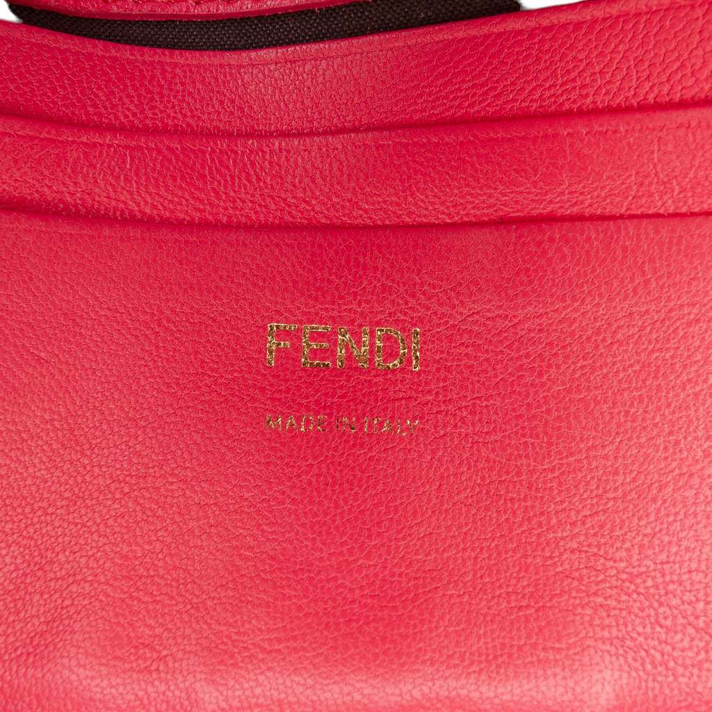 Fendi Mini Zucca Embossed Leather Baguette Satchel - Side view
