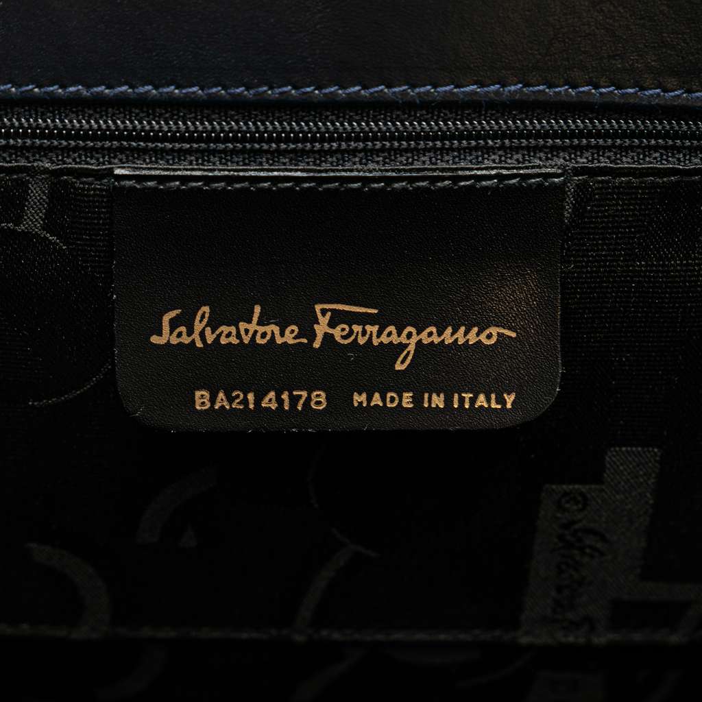 Salvatore Ferragamo Leather Vara Bow Satchel - 5