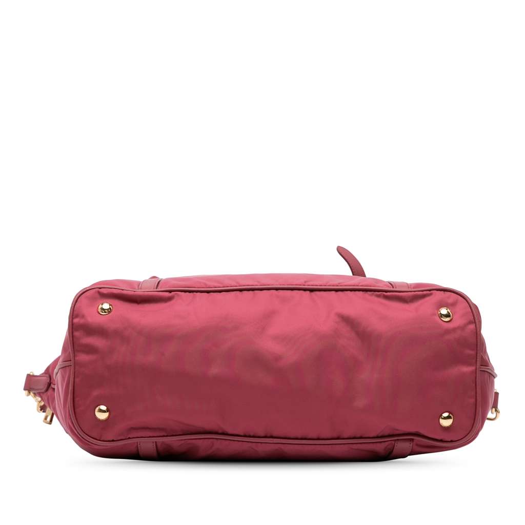 Prada Saffiano Trimmed Tessuto Satchel - 3