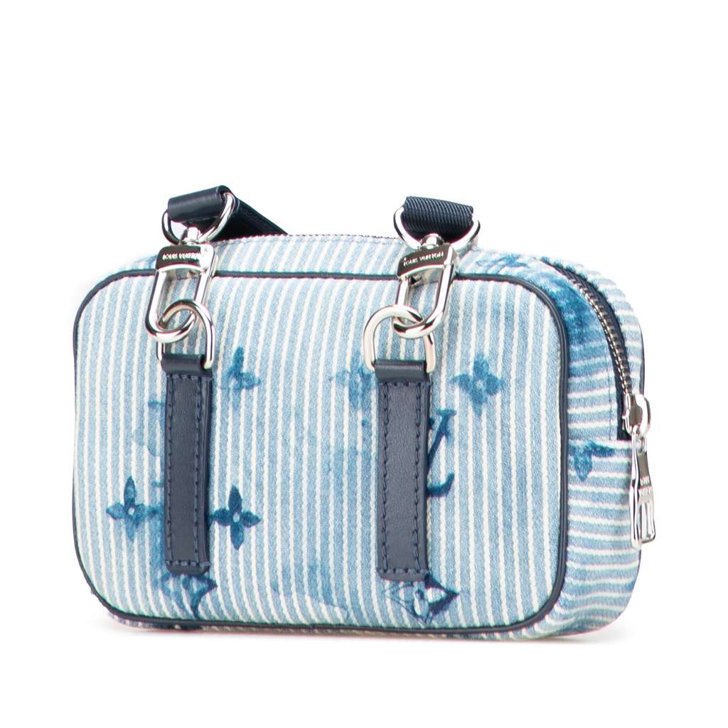 Louis Vuitton Monogram Denim Watercolor Hickory Stripes Outdoor Pouch - Back view