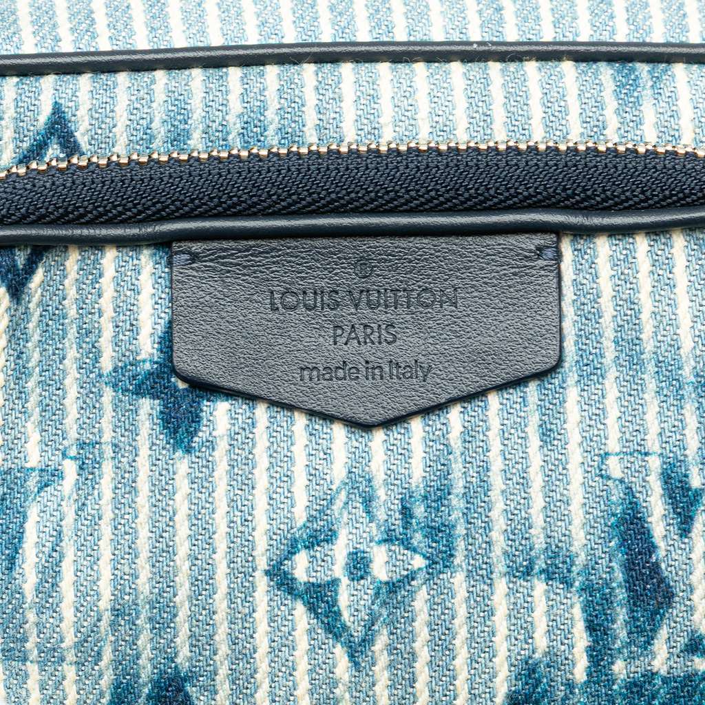 Louis Vuitton Monogram Denim Watercolor Hickory Stripes Outdoor Pouch - Side view