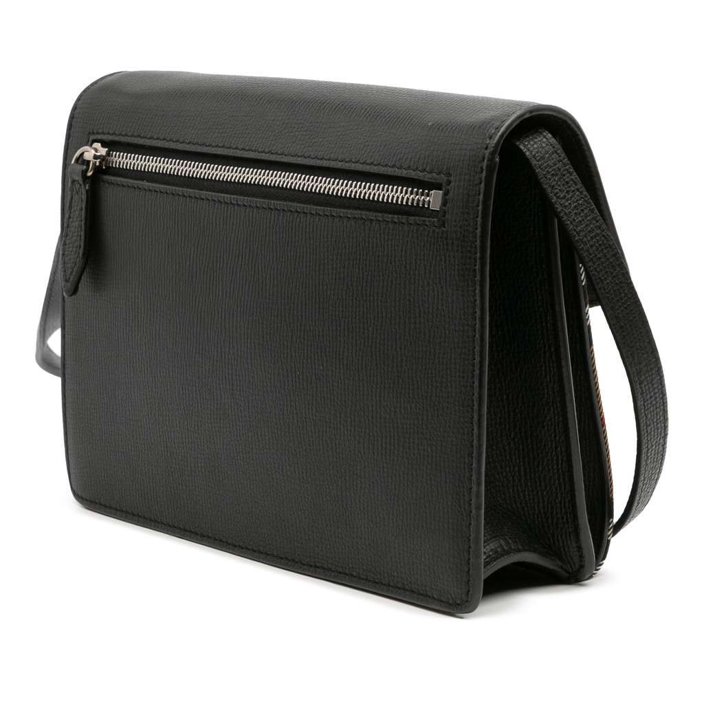 Burberry Small Leather and House Check Canvas Derby Macken Crossbody - 2