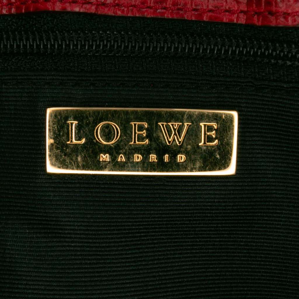 Loewe Suede and Leather Shoulder Bag - Side view