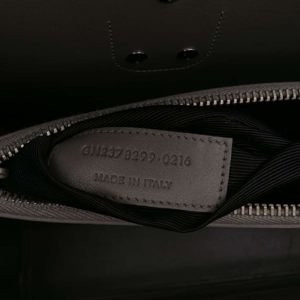 Saint Laurent Small Croc Embossed Leather Sac De Jour Satchel - Side view