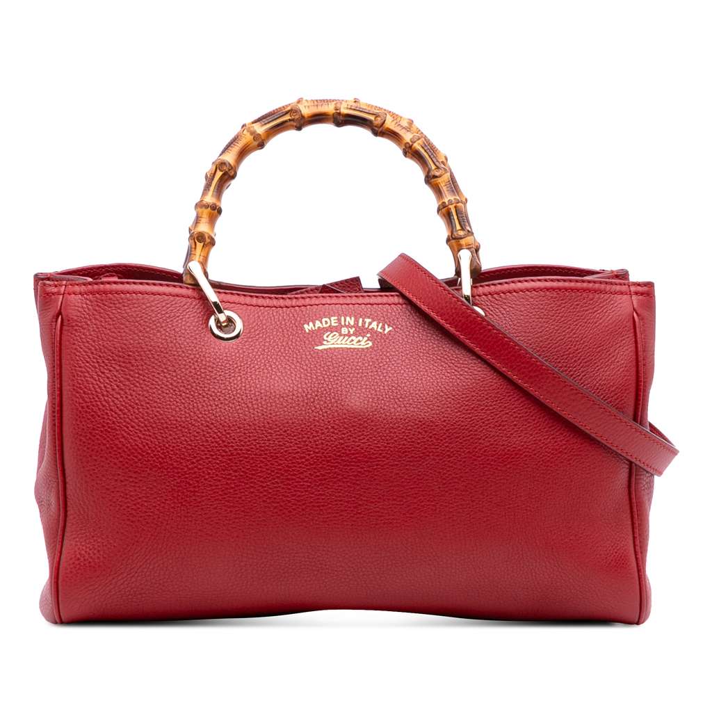Gucci Medium Calfskin Bamboo Shopper Satchel