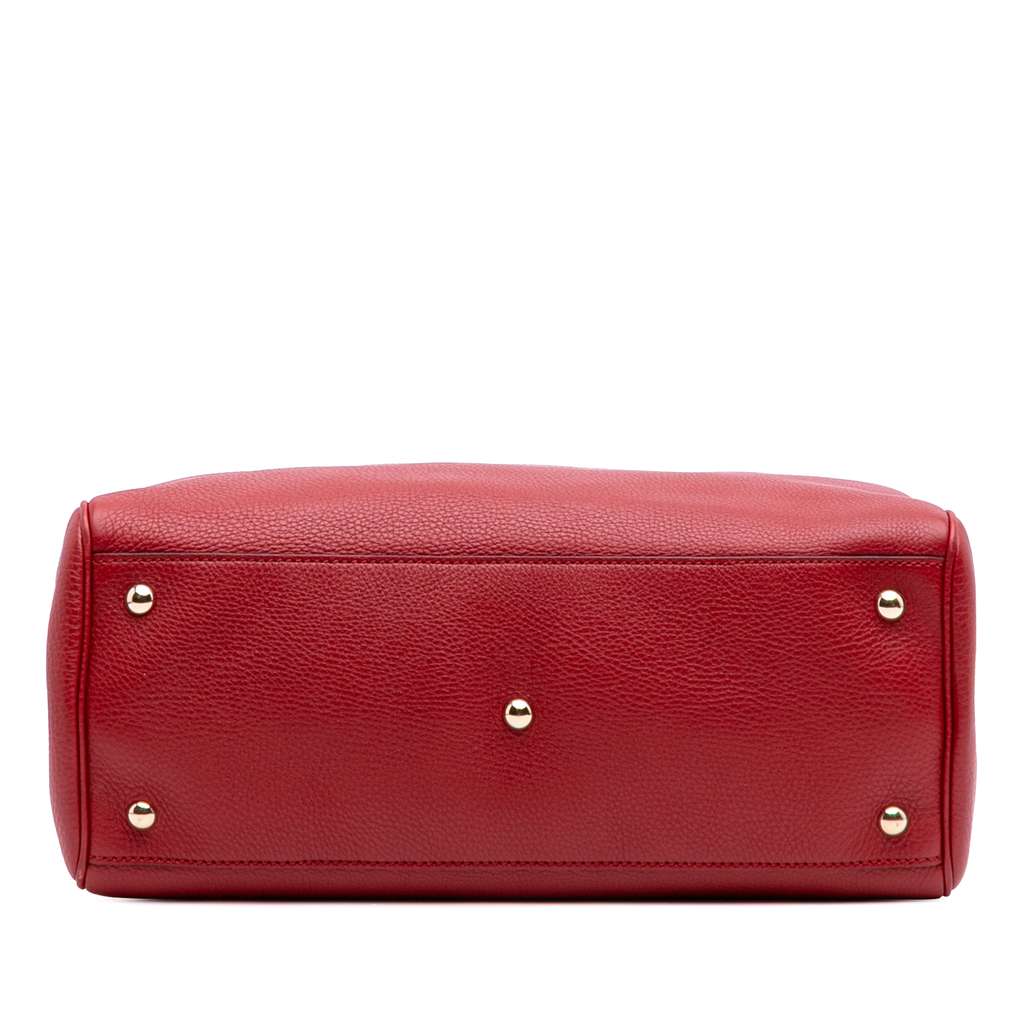 Gucci Medium Calfskin Bamboo Shopper Satchel - Image 6