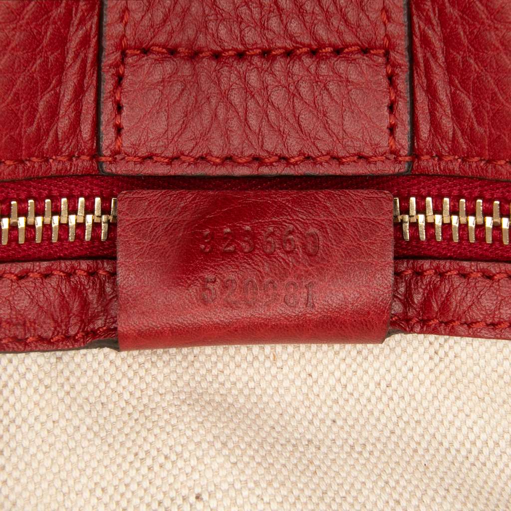 Gucci Medium Calfskin Bamboo Shopper Satchel - Detail 1