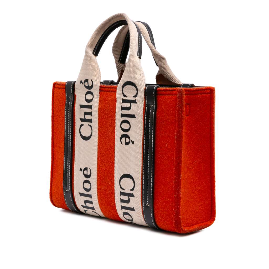 Chloé Small Wool Woody Satchel - Back view