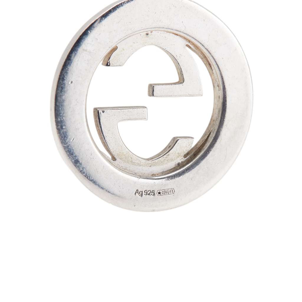 Gucci Sterling Silver Interlocking G Pendant Necklace - 3