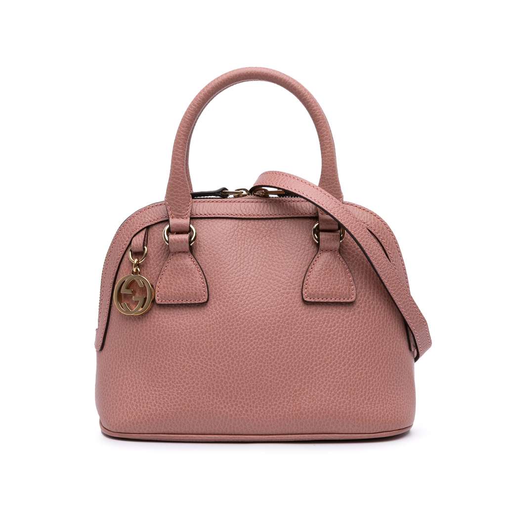 Gucci Mini Leather GG Charm Dome Satchel