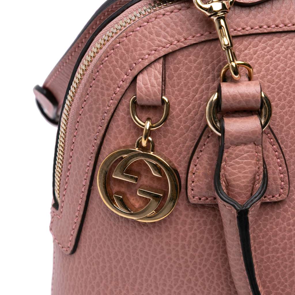 Gucci Mini Leather GG Charm Dome Satchel - Image 10