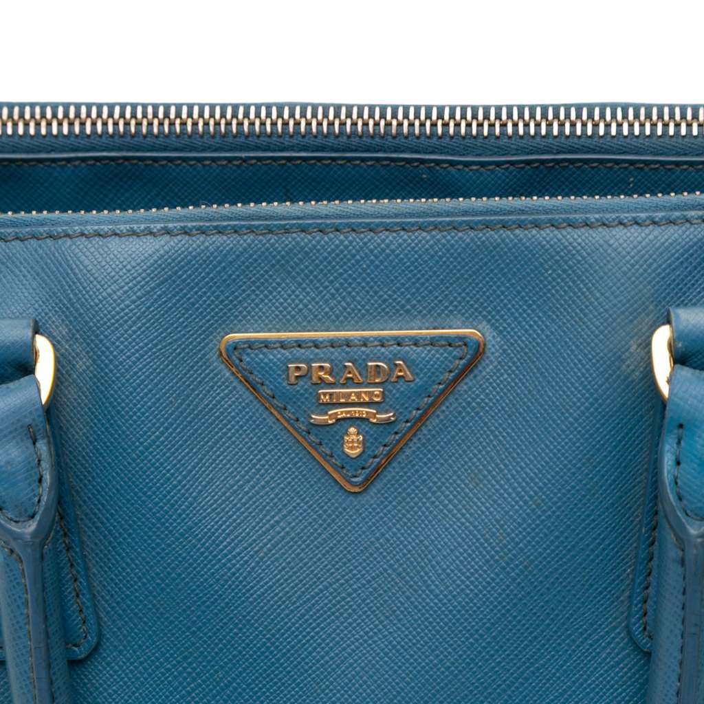 Prada Small Saffiano Lux Galleria Double Zip Satchel - Detail 2