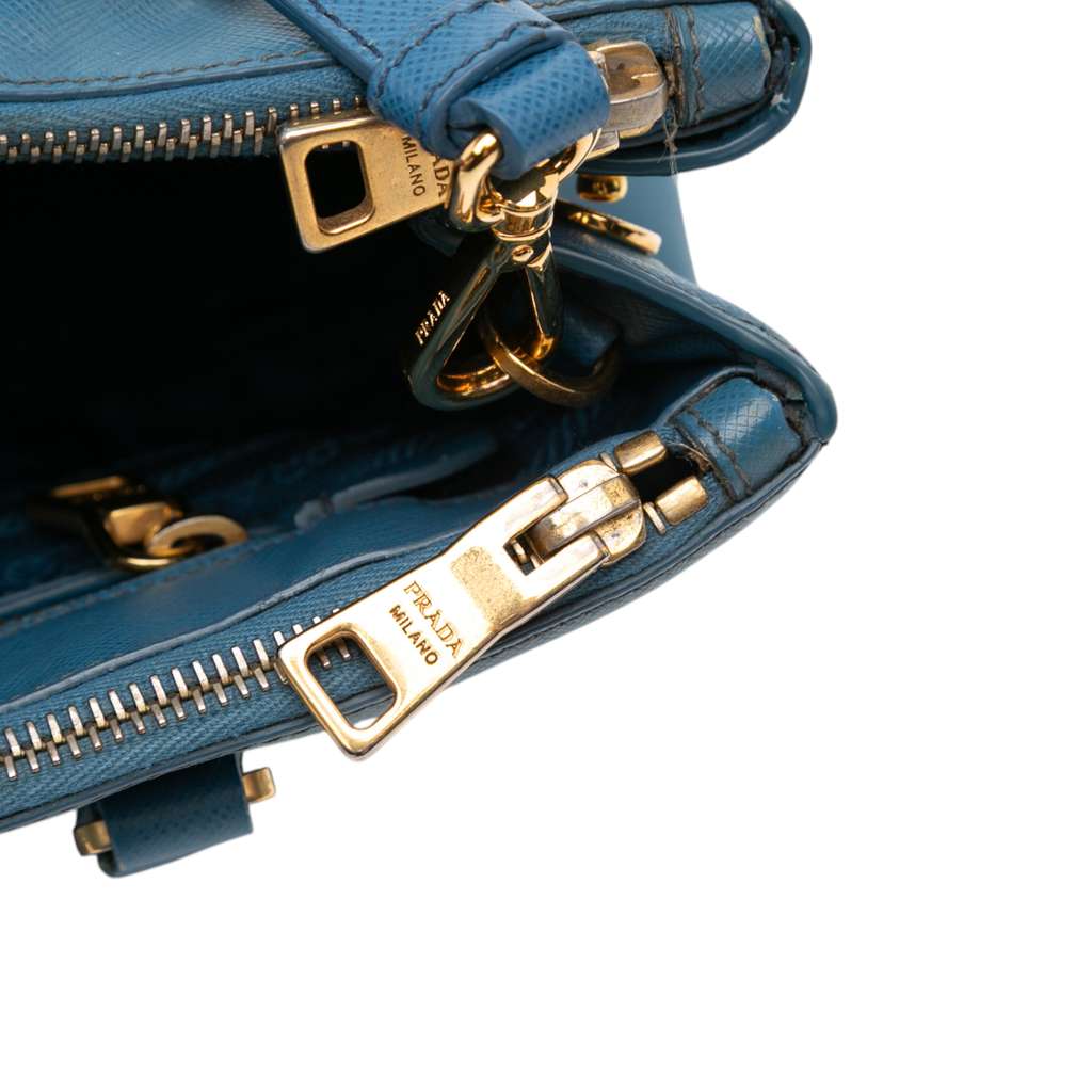Prada Small Saffiano Lux Galleria Double Zip Satchel - Image 12