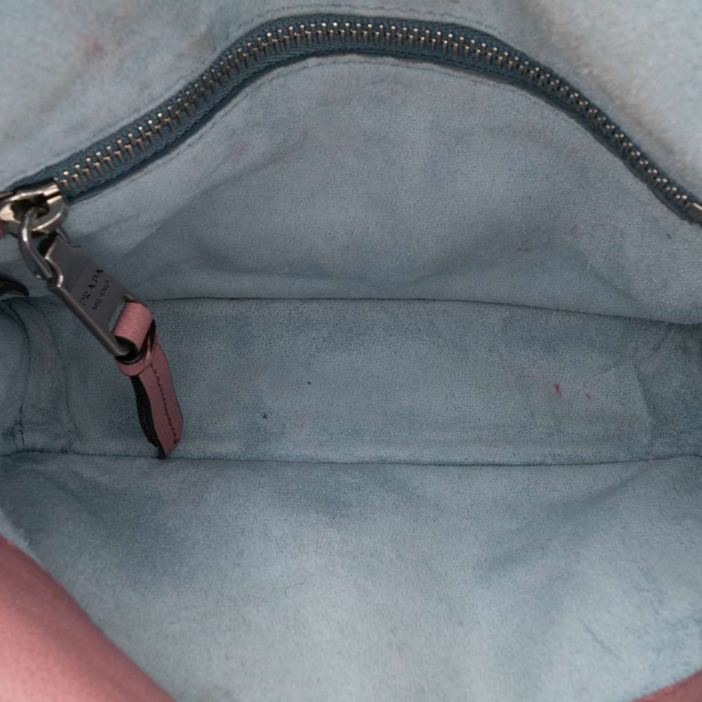 Prada Glace Calf Studded Etiquette Flap Crossbody - 4