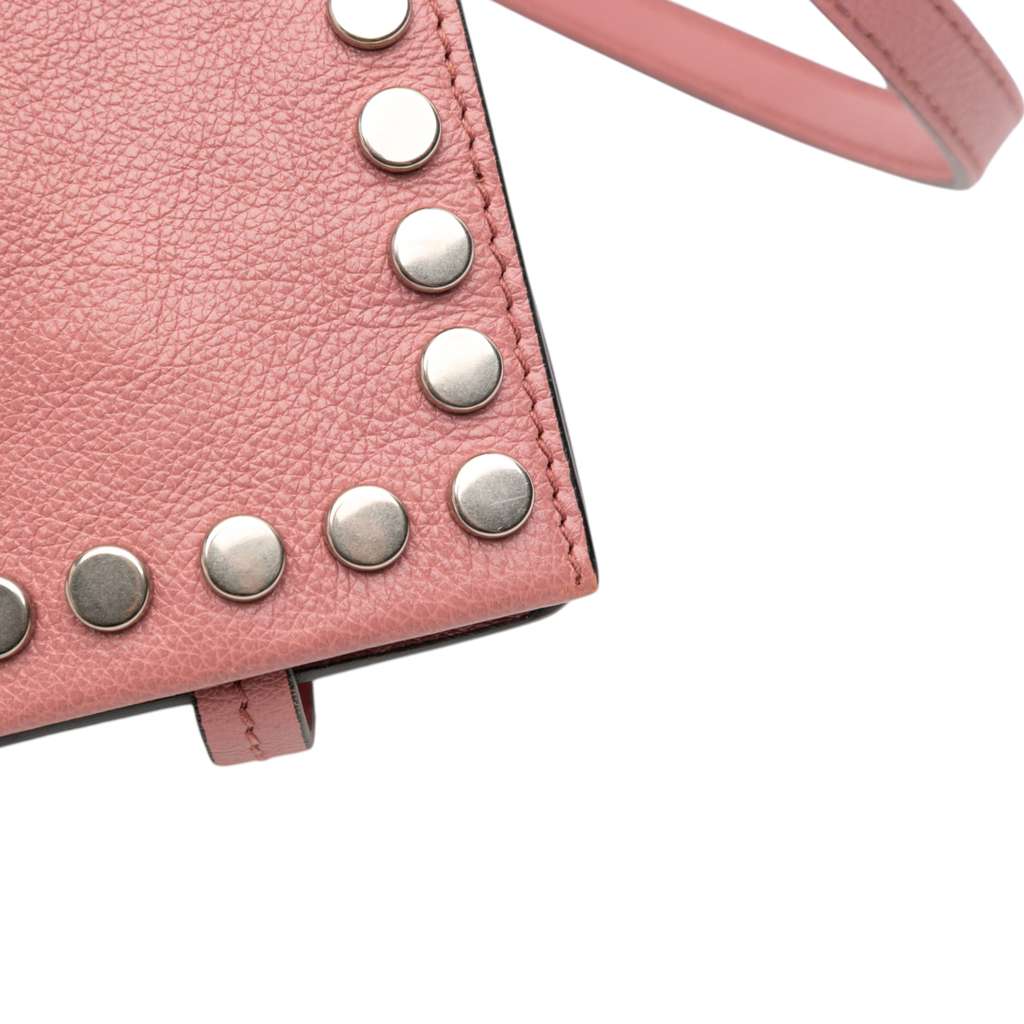 Prada Glace Calf Studded Etiquette Flap Crossbody - Detail 2