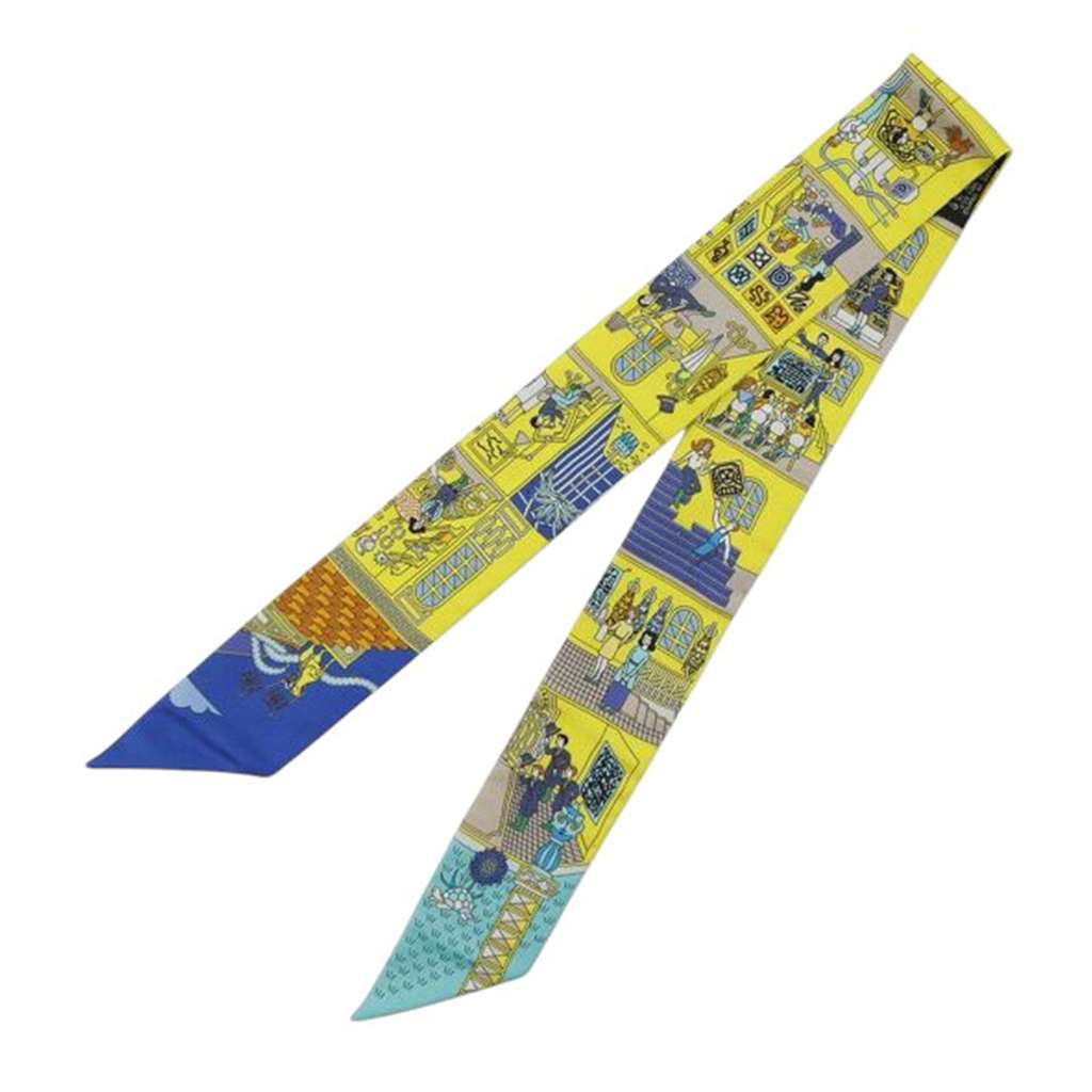 Hermès La Maison des Carres Silk Twilly Scarf - Back view