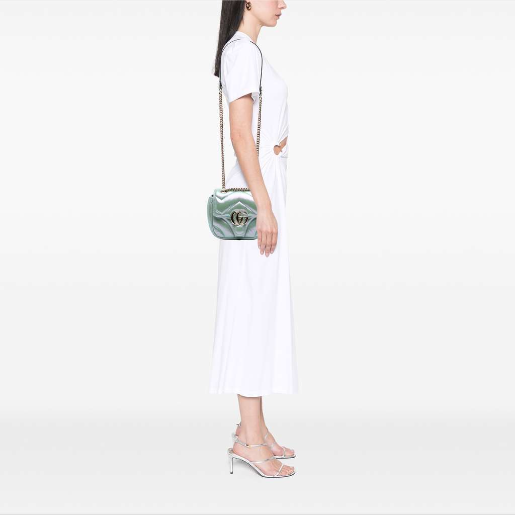 Gucci Mini GG Marmont Matelasse Iridescent Leather Flap Crossbody - Detail 2