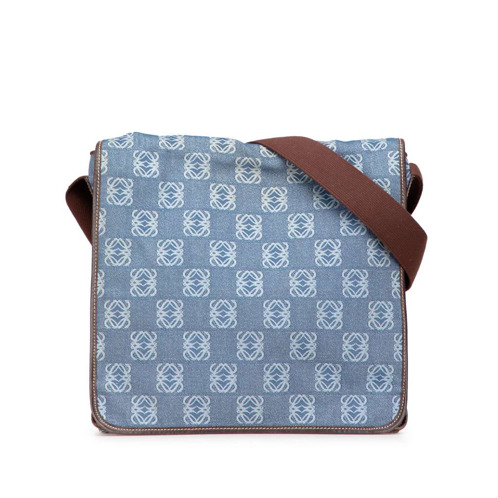 Loewe Denim Anagram Messenger Bag