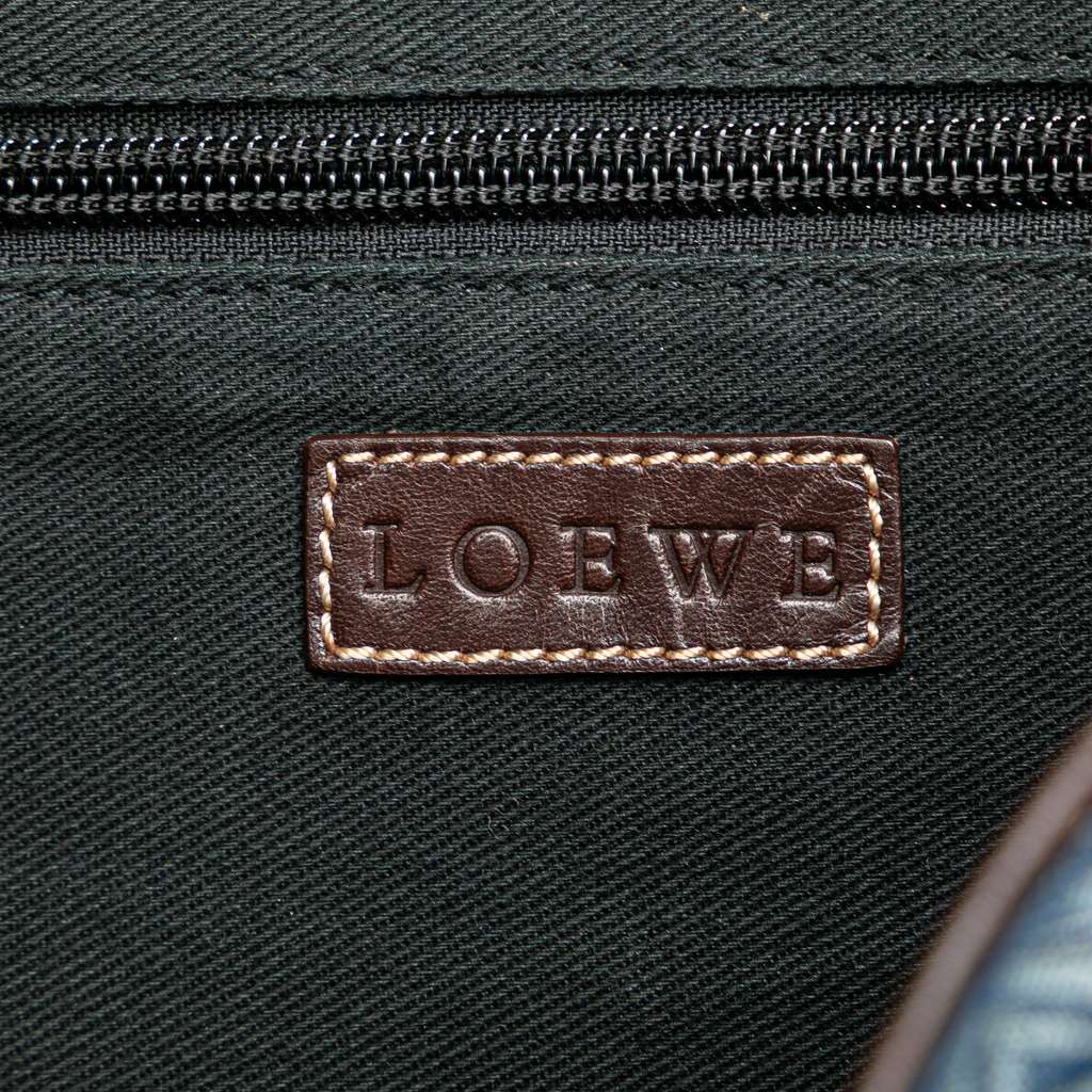 Loewe Denim Anagram Messenger Bag - Side view