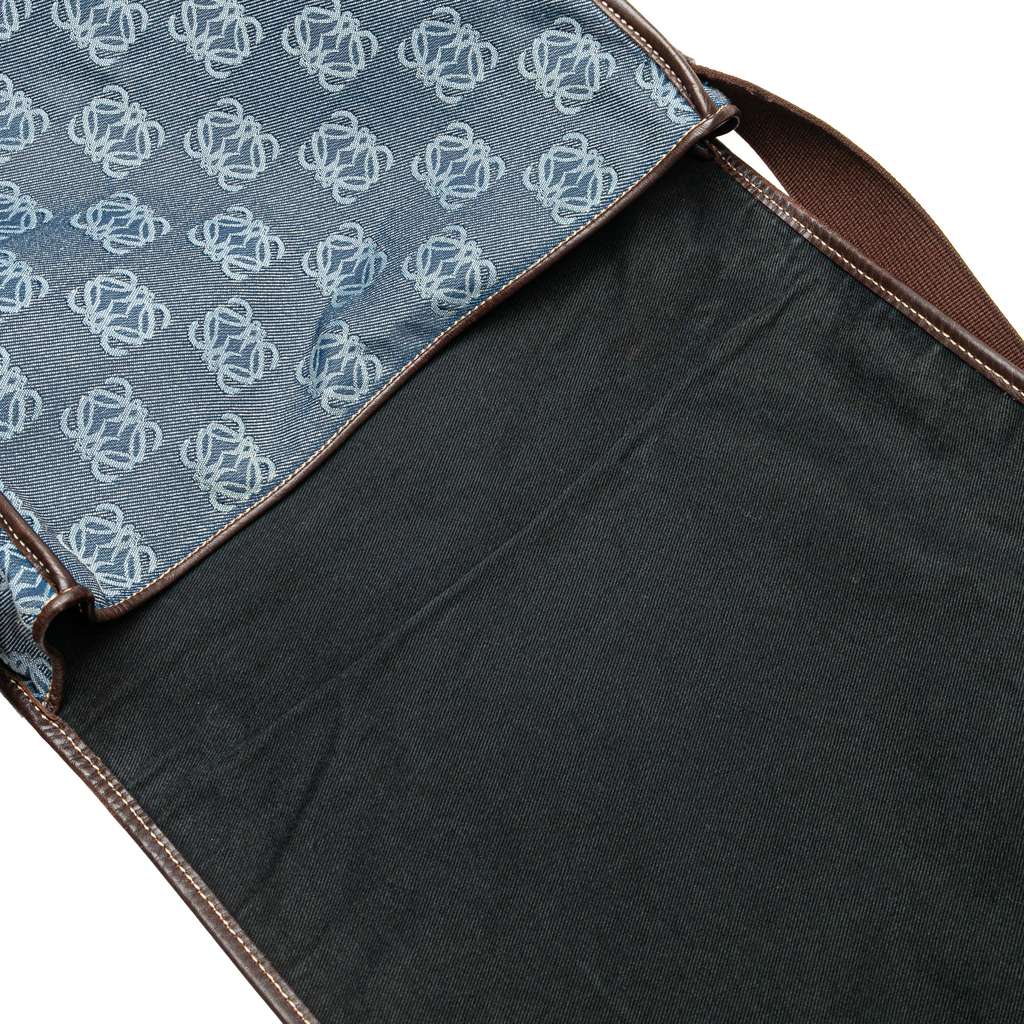 Loewe Denim Anagram Messenger Bag - Image 10