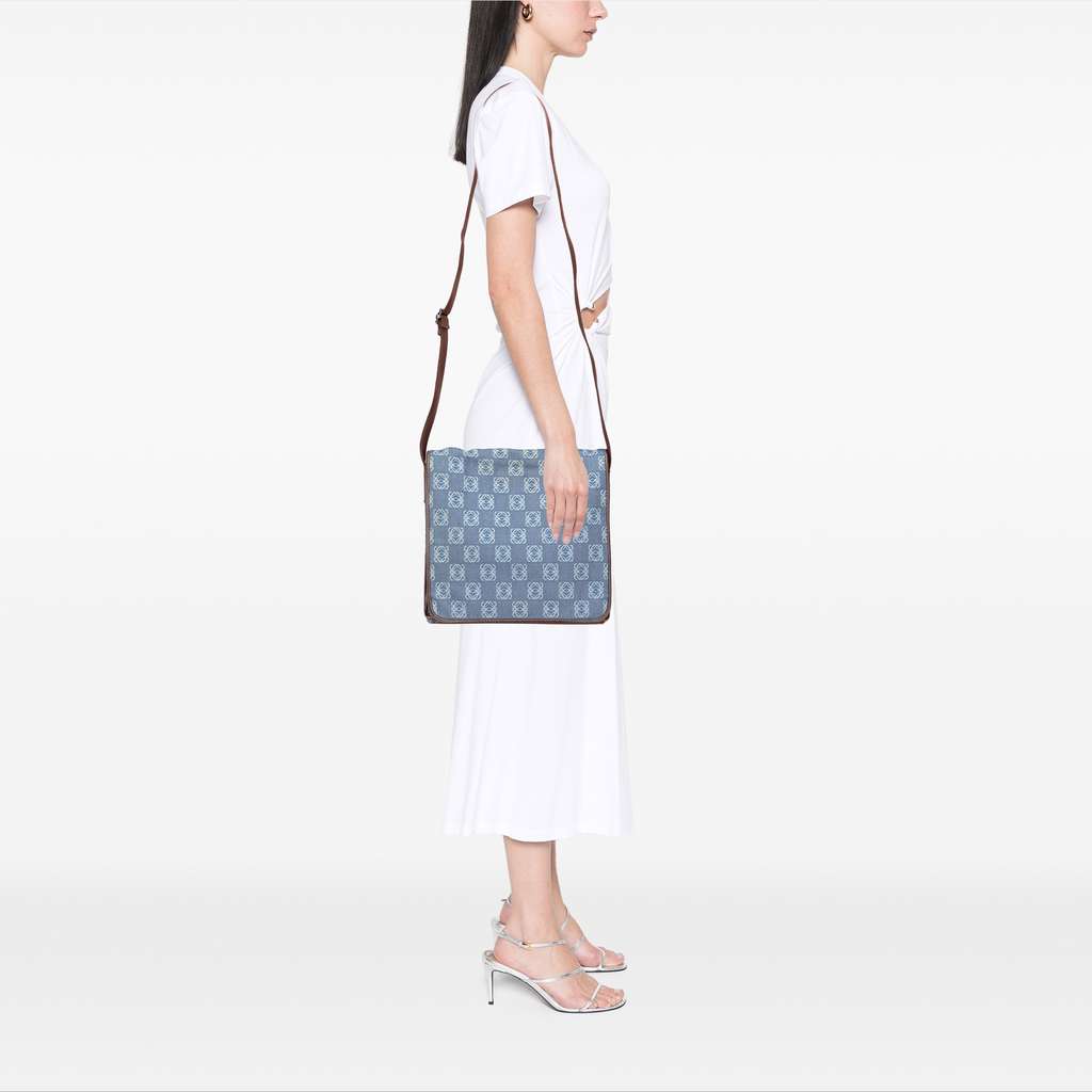 Loewe Denim Anagram Messenger Bag - Image 12