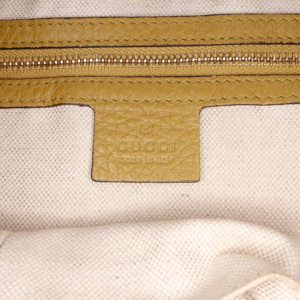 Gucci Tall Leather Bamboo Shopper Tote - Side view