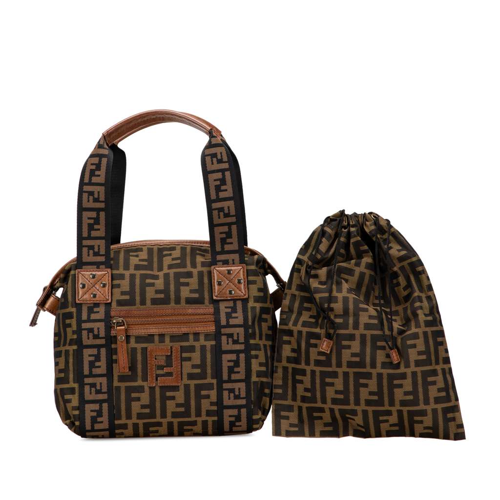 Fendi Zucca Canvas FF Handbag - Image 12