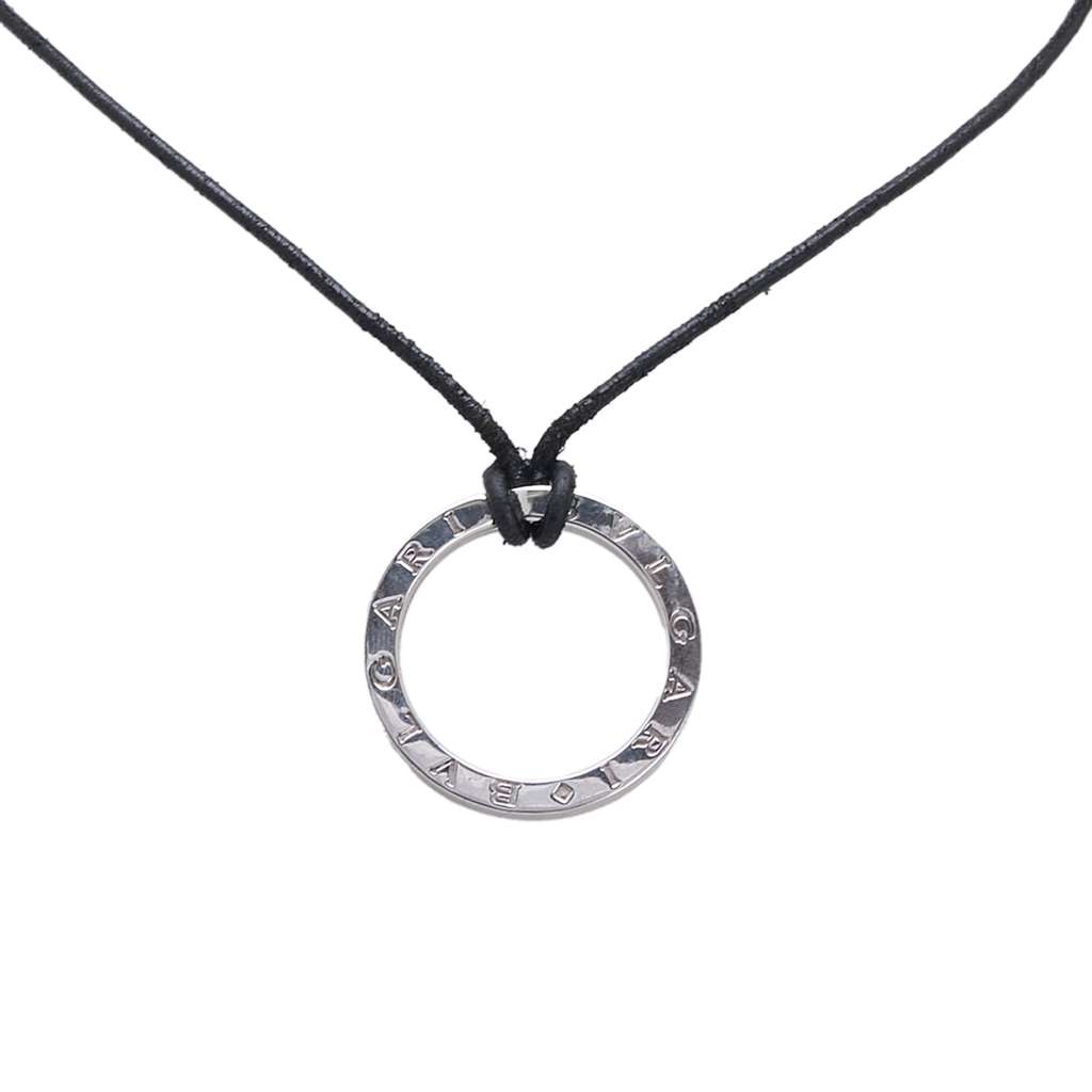 Bvlgari Sterling Silver Bvlgari Bvlgari Key Ring Pendant Necklace