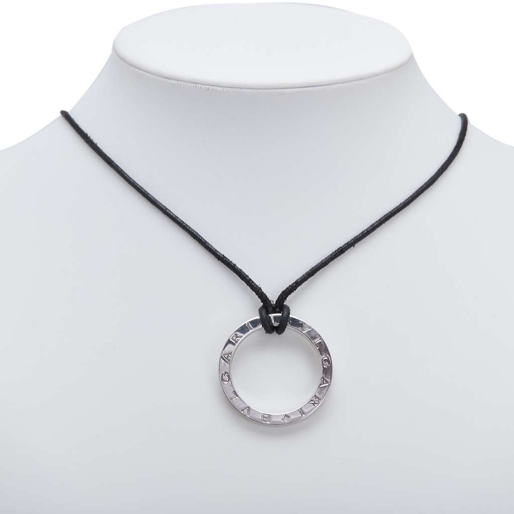 Bvlgari Sterling Silver Bvlgari Bvlgari Key Ring Pendant Necklace - Detail 1