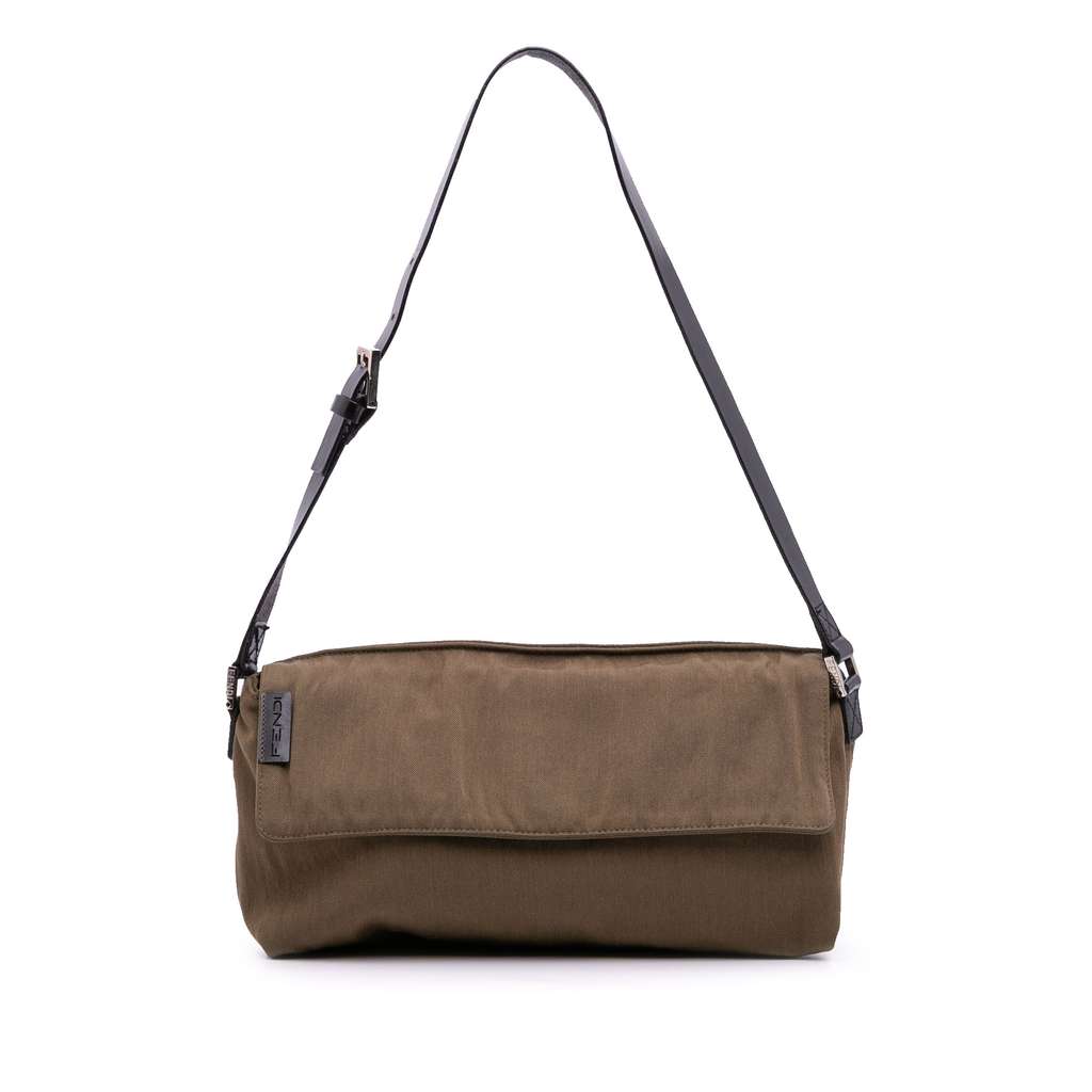 Fendi Canvas Flap Shoulder Bag