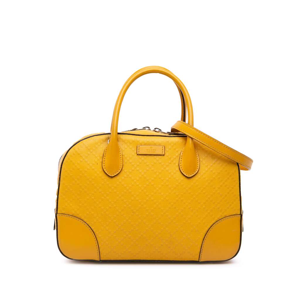 Gucci Diamante Bright Leather Satchel