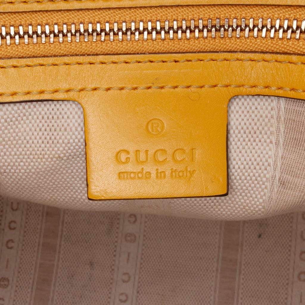 Gucci Diamante Bright Leather Satchel - Side view