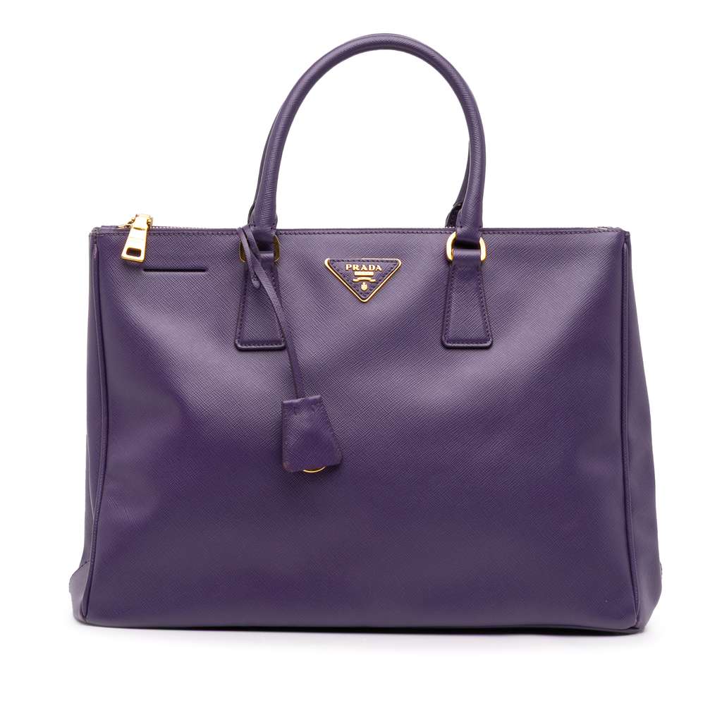 Prada Large Saffiano Lux Galleria Double Zip Satchel