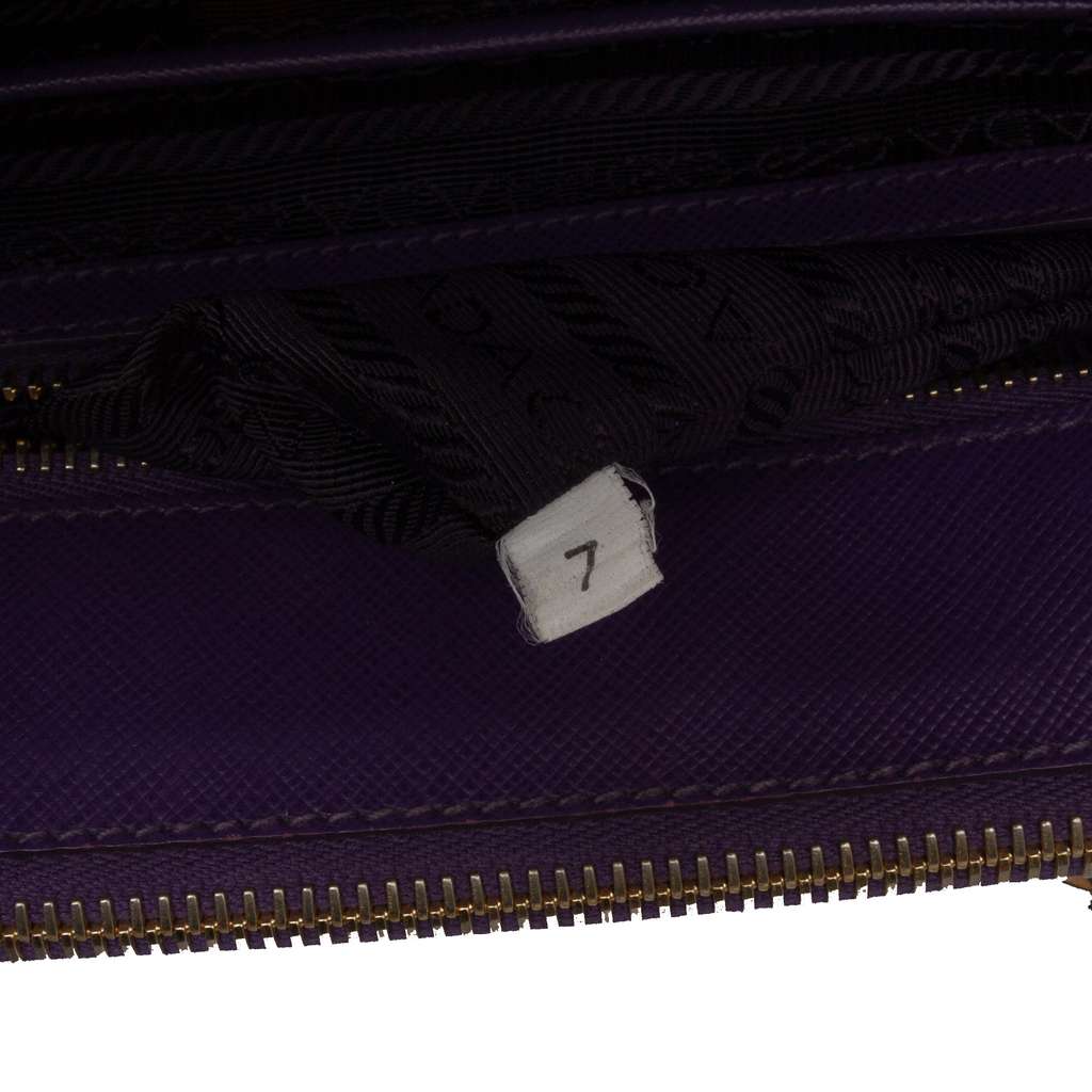 Prada Large Saffiano Lux Galleria Double Zip Satchel - Detail 1