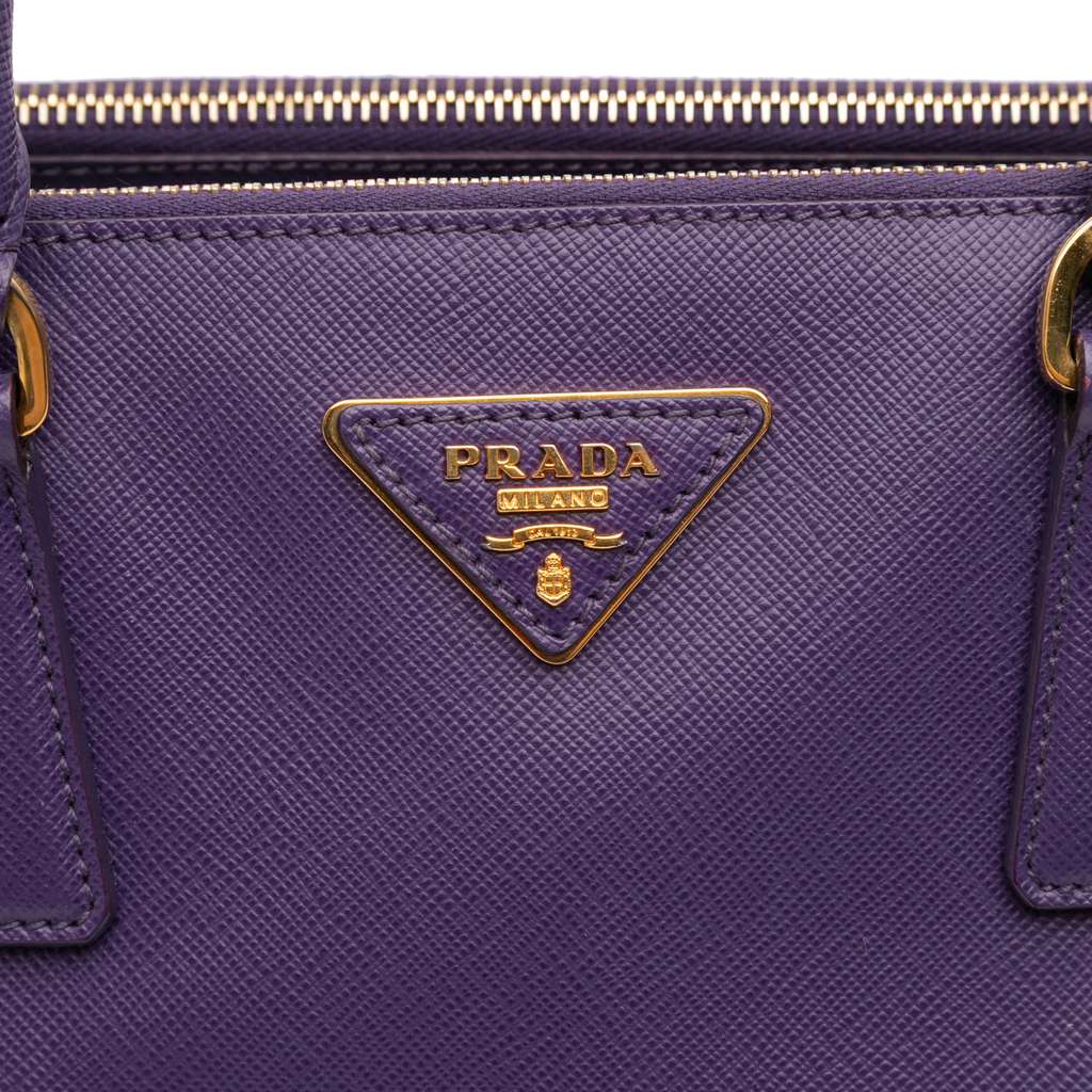 Prada Large Saffiano Lux Galleria Double Zip Satchel - Detail 2