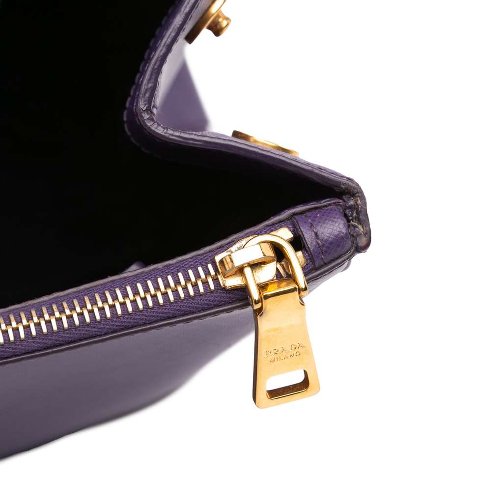 Prada Large Saffiano Lux Galleria Double Zip Satchel - Image 10