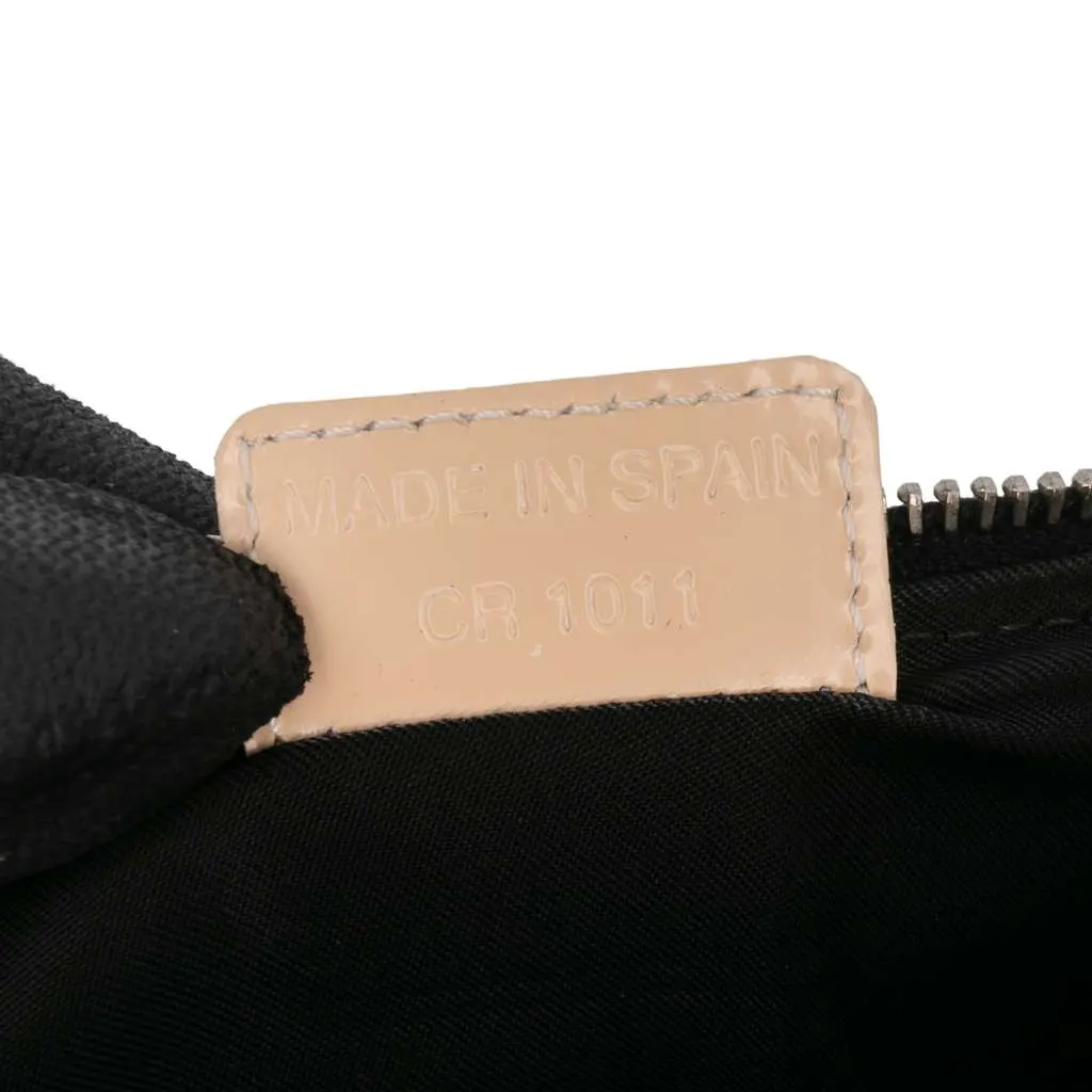 Dior Mini Diorissimo Coated Canvas Saddle Pochette Black Canvas Good - Box View