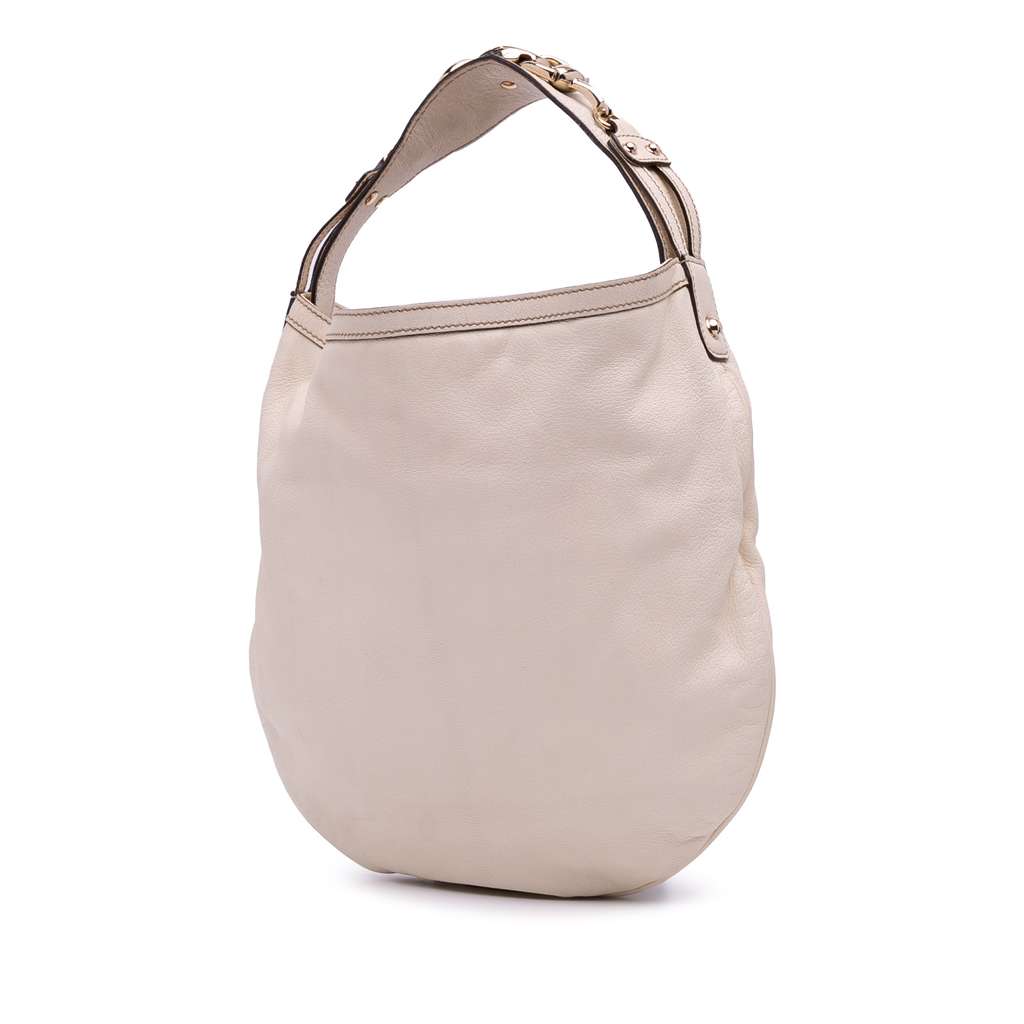 Gucci Leather Horsebit Hobo Bag - Back view