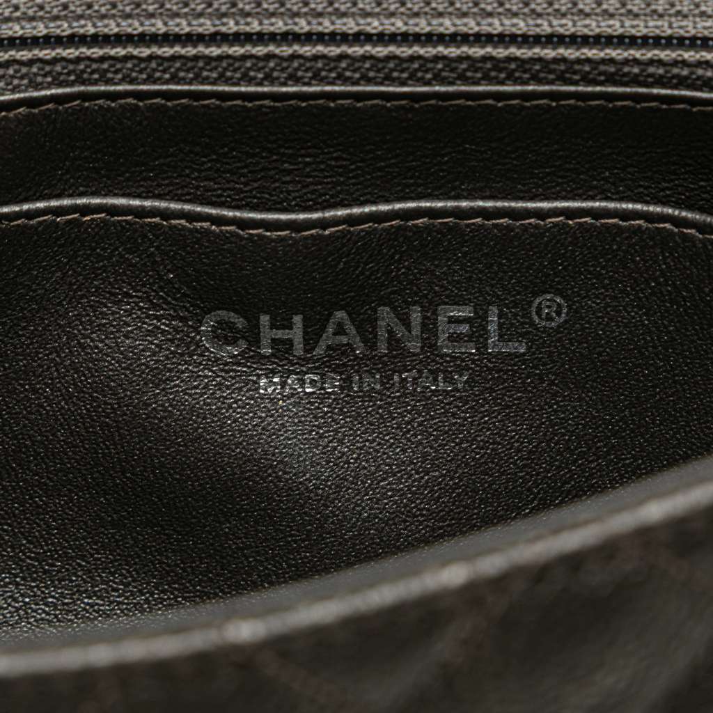 Chanel Mini Rectangular Classic Metallic Caviar Single Flap - Side view