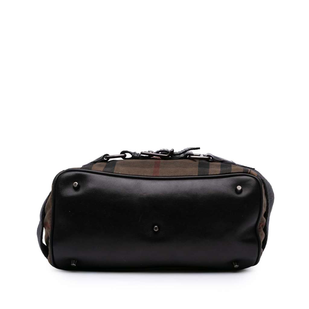 Burberry House Check Canvas and Leather Parsons Satchel - 3