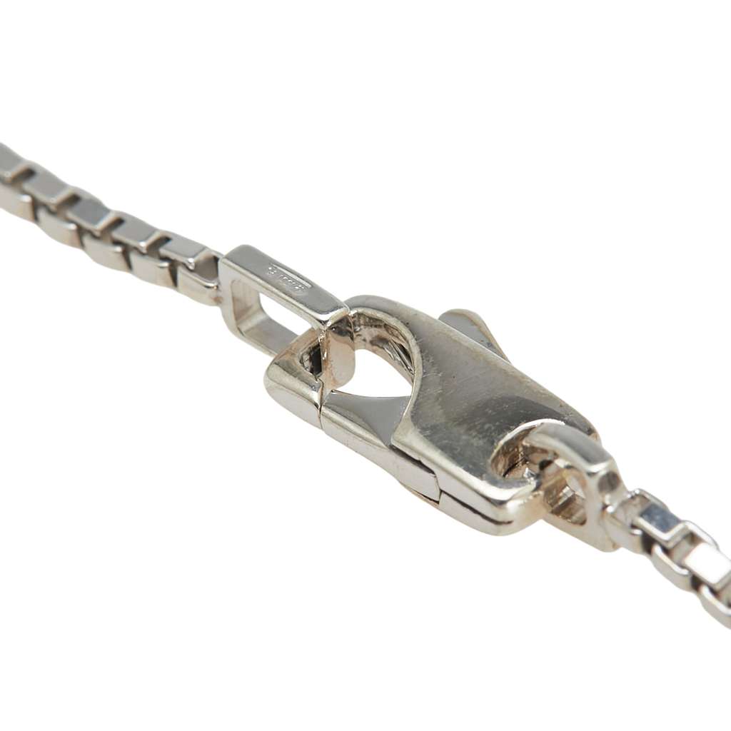 Gucci Sterling Silver Logo Plate Pendant Necklace - 4