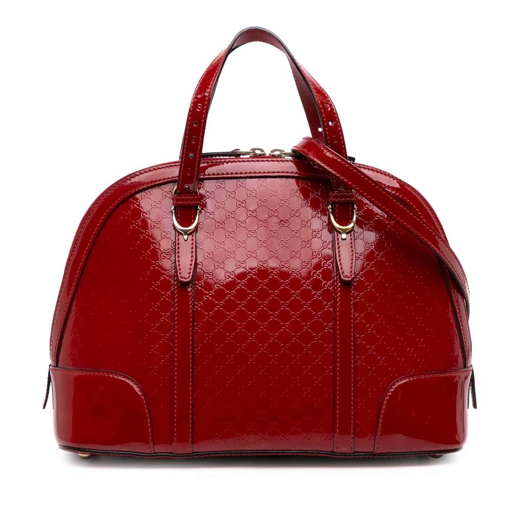 Gucci Medium Microguccissima Patent Nice Dome Satchel